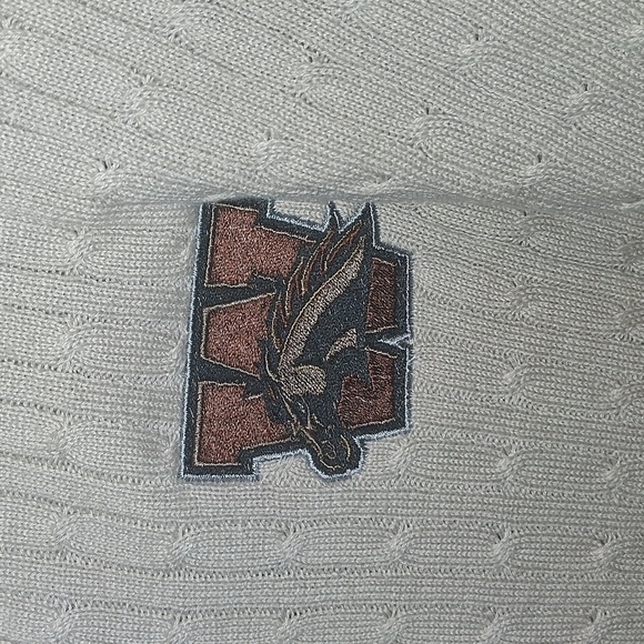 Divots Western Michigan Men's Beige Lined Sweater Jacket M - Picture 4 of 6